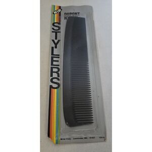 NOS Vintage Mi-Lor Dupont‎ Nylon Stylers Comb #2416 Black